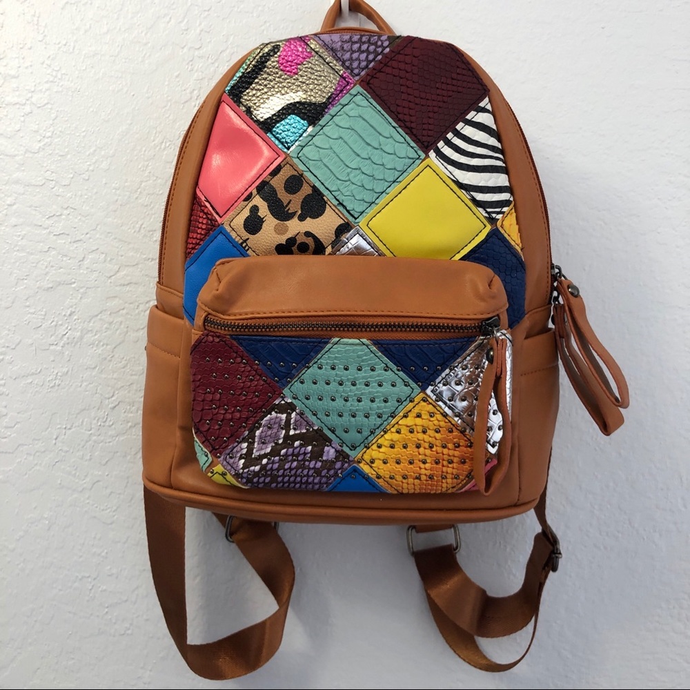 Parisian Boho Faux Leather Backpack